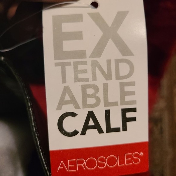 Aerosoles Black Leather Expandable Calf heeled boots size 9.5 - Picture 6 of 8